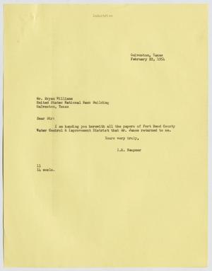 [Letter from Isaac Herbert Kempner to Bryan F. Williams, February 17, 1954]