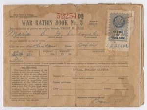 Primary view of object titled '[World War II Ration Coupon Book Number 3: Sandoval]'.