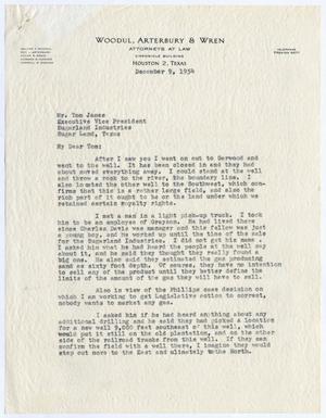 [Letter from Walter F. Woodul to Thomas Leroy James, December 9, 1954]