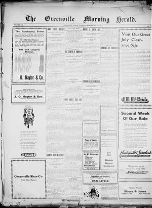 The Greenville Morning Herald. (Greenville, Tex.), Vol. 20, No. 257, Ed. 1, Monday, July 11, 1910