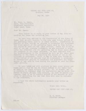 [Letter from United Gas Pipe Line Company to Thomas L. James, May 26, 1954]