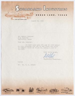 [Letter from G. A. Stirl to Harris Kempner, August 12, 1954]