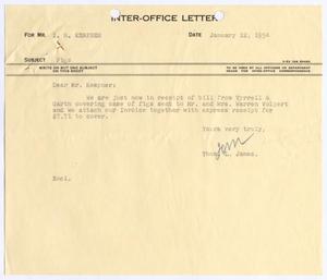 [Letter from Thomas L. James to I. H. Kempner, January 12, 1954]