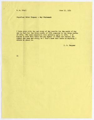 [Letter from Isaac Herbert Kempner to G. A. Stirl, June 12, 1954]