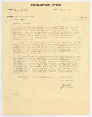 [Letter from Thomas L. James to I. H. Kempner, July 6, 1954]