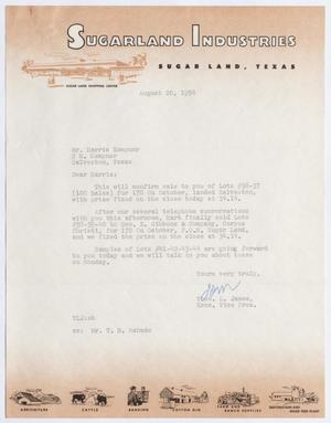 [Letter from Thomas L. James to Harris Kempner, August 20, 1954]