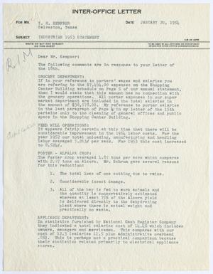 [Letter from Gus A. Stirl to I. H. Kempner, January 20, 1954]