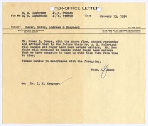 [Letter from Thomas L. James to W. H. Louviere, R. M. Armstrong, J. B. Fowler, & J. R. Pirtle, January 13, 1954]