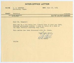 [Letter from G. A. Stirl to I. H. Kempner, June 18, 1954]