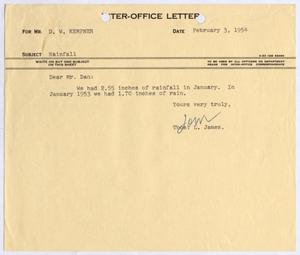 [Letter from Thomas L. James to D. W. Kempner, February 3, 1954]