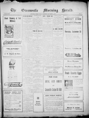 The Greenville Morning Herald. (Greenville, Tex.), Vol. 20, No. 17, Ed. 1, Tuesday, September 20, 1910