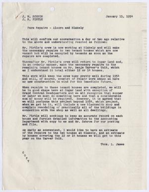 [Letter from Thomas Leroy James to J. M. Schrum, J. R. Pirtle, January 15, 1954]