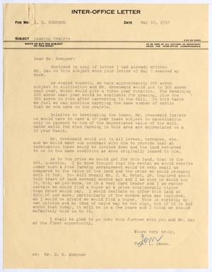 [Letter from Thomas L. James to I. H. Kempner, May 10, 1954]