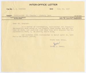 [Letter from Thomas L. James to I. H. Kempner, July 21, 1954]