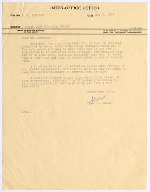 [Letter from Thomas L. James to I. H. Kempner, May 7, 1954]