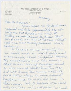 [Letter from Walter F. Woodul to I. H. Kempner, June 20, 1954]
