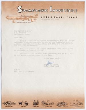 [Letter from Thomas L. James to Harris Kempner, September 28, 1954]