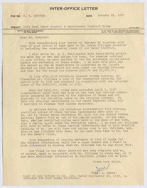 [Letter from Thomas L. James to I. H. Kempner, January 25, 1954]