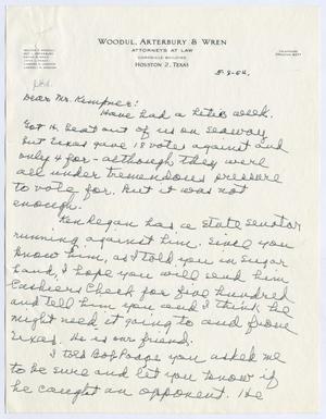 [Letter from Walter F. Woodul to I. H. Kempner, May 8, 1954]