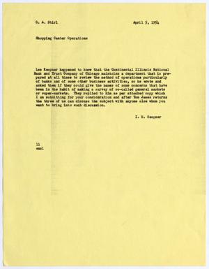 Primary view of object titled '[Letter from Isaac Herbert Kempner to Gus A. Stirl, April 5, 1954]'.