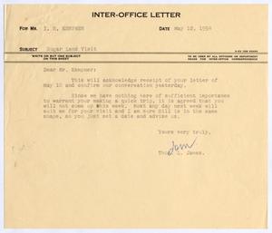 [Letter from Thomas Leroy James to Isaac Herbert Kempner, May 12, 1954]