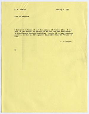 [Letter from Isaac Herbert Kempner to C. H. Jenkins, January 6, 1954]