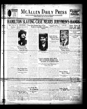 McAllen Daily Press (McAllen, Tex.), Vol. 9, No. 277, Ed. 1 Wednesday, November 6, 1929