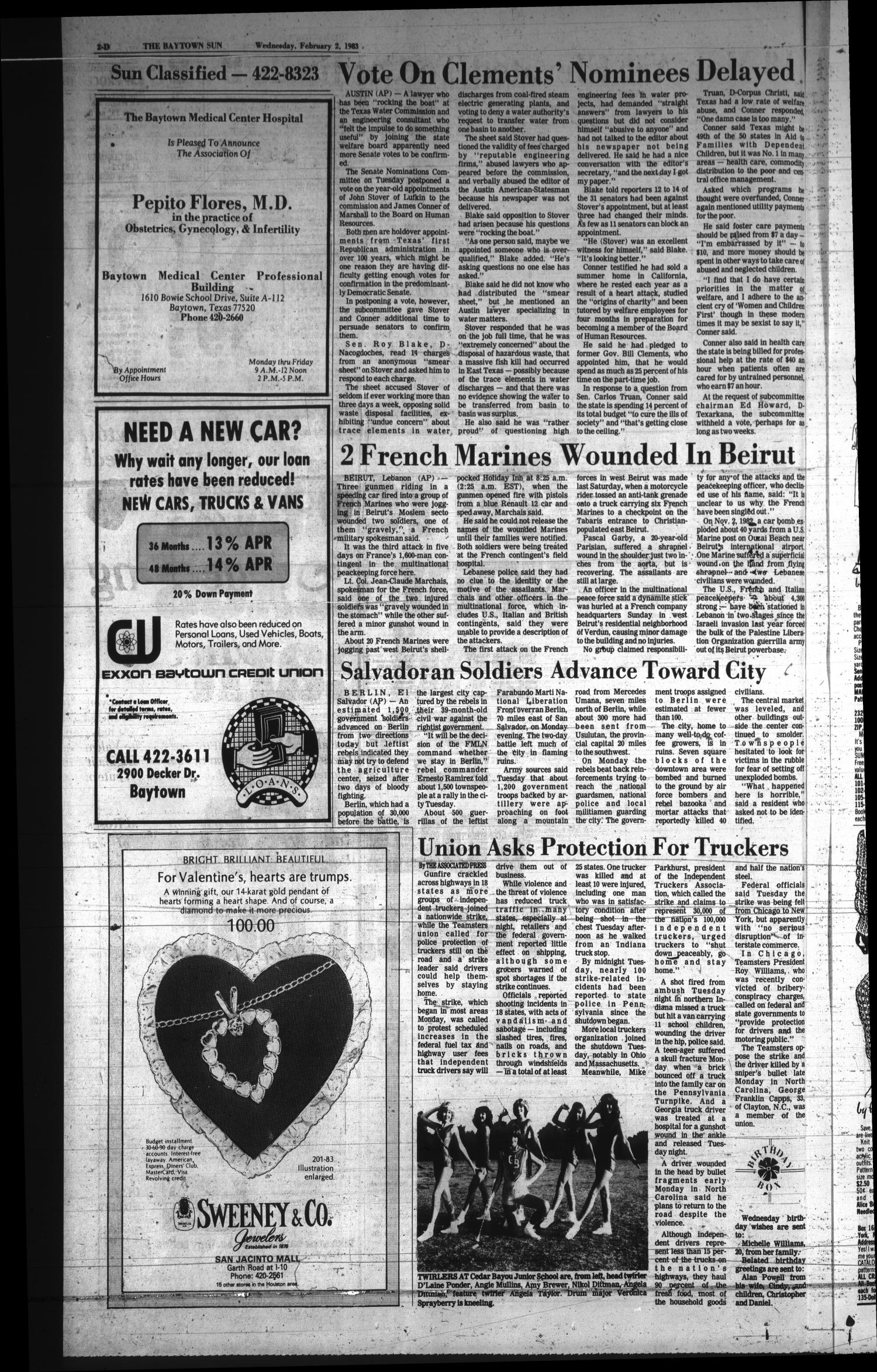 The Baytown Sun (Baytown, Tex.), Vol. 61, No. 080, Ed. 1 Wednesday, February 2, 1983
                                                
                                                    [Sequence #]: 24 of 63
                                                