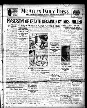 McAllen Daily Press (McAllen, Tex.), Vol. 10, No. 147, Ed. 1 Thursday, June 5, 1930
