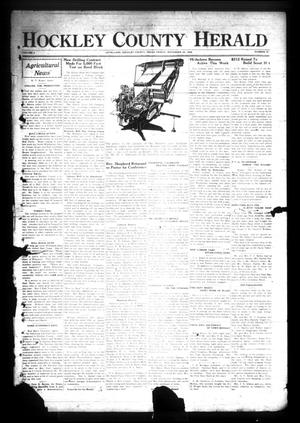 Primary view of object titled 'Hockley County Herald (Levelland, Tex.), Vol. 6, No. 15, Ed. 1 Friday, November 22, 1929'.