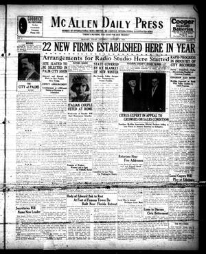 McAllen Daily Press (McAllen, Tex.), Vol. 10, No. 19, Ed. 1 Thursday, January 9, 1930
