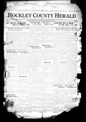 Primary view of object titled 'Hockley County Herald (Levelland, Tex.), Vol. 3, No. 13, Ed. 1 Friday, November 12, 1926'.