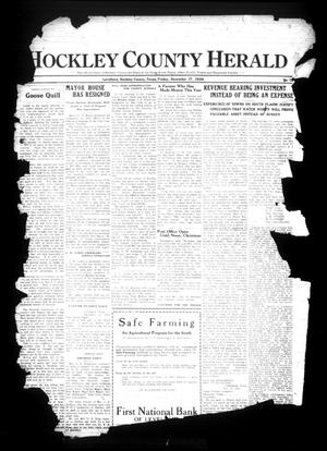 Primary view of object titled 'Hockley County Herald (Levelland, Tex.), Vol. 3, No. 18, Ed. 1 Friday, December 17, 1926'.