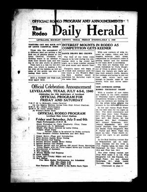 Primary view of object titled 'The Rodeo Daily Herald (Levelland, Tex.), Ed. 1 Friday, July 5, 1940'.