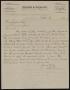 Primary view of [Letter from T. W. Brown to Henry Sayles, September 30, 1897]