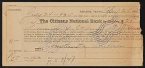 [Promissory Note From Perry Sayles to The Citizens National Bank, April 24, 1934]