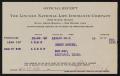Primary view of [Receipt for Payment to the Lincoln National Life Insurance Company, April 10, 1936]