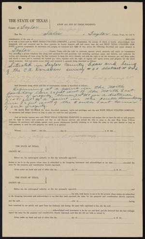 [Easement and Right of Way from Henry Sayles, Jr. to West Texas Utilities Company]