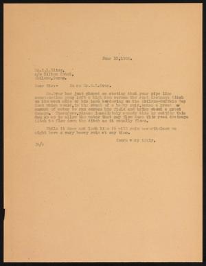 [Letter from J. S. to Z. L. Bliss, June 10, 1929]