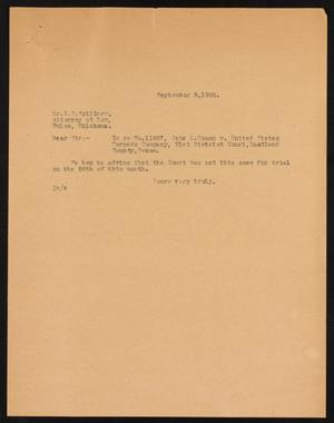 Primary view of object titled '[Letter from J. S. to G. C. Spillers, September 3, 1928]'.