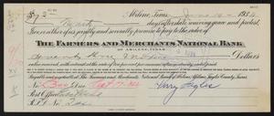 [Promissory Note From Perry Sayles to Farmers and Merchants National Bank, June 19, 1934]