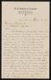 Letter: [Letter from Walter R. Robbins to Henry Sayles, February 2, 1910]