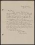 Thumbnail image of item number 1 in: '[Letter from Perry Sayles to John Sayles, October 19, 1910]'.