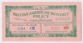 Thumbnail image of item number 1 in: '[Raffle Ticket for British American Monthly Policy Drawing]'.