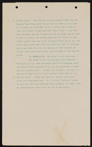 [Transcript of Court Testimony Relating to a Case Against Mr. Bradshaw]
