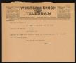 Thumbnail image of item number 1 in: '[Telegram from the Railroad Commission to Sayles & Sayles, November 10, 1926]'.