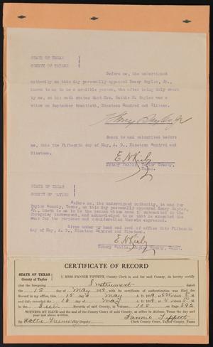 [Notarized Statement by Henry Sayles, Jr.]