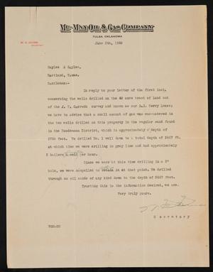 [Letter from W. G. Guiss to Sayles & Sayles, June 5, 1920]