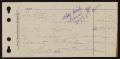 Thumbnail image of item number 1 in: '[Note Written on John C. Moore Corporation Receipt]'.