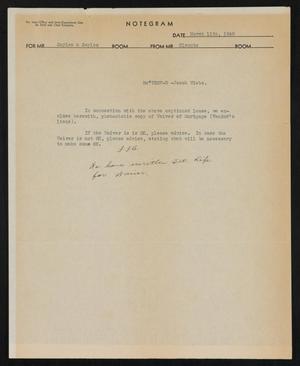 [Letter from Claunts to Sayles & Sayles, March 11, 1940]